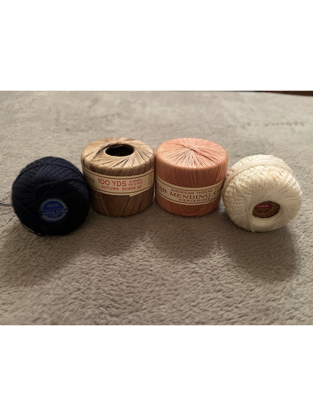 Vintage American Thread Co. Cotton Mending and Darning Thread Set